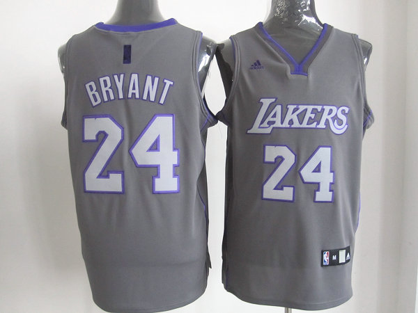  NBA Los Angeles Lakers 24 Kobe Bryant Graystone II Fashion Swingman Jerseys